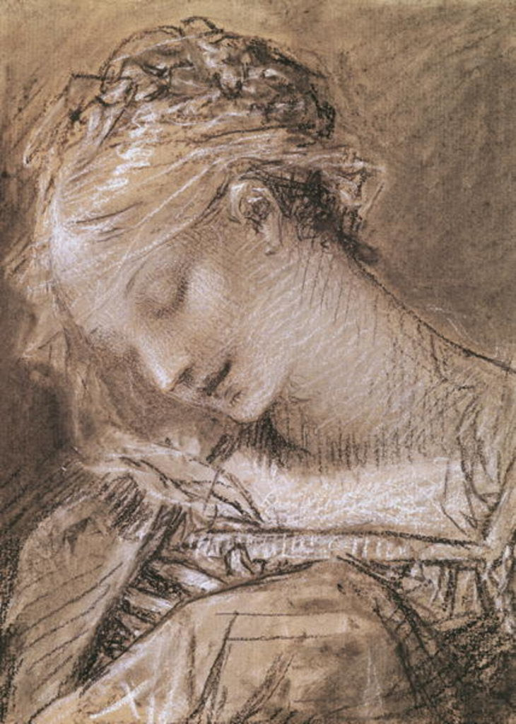 Detail of Head of the Virgin by Pierre-Paul Prud'hon