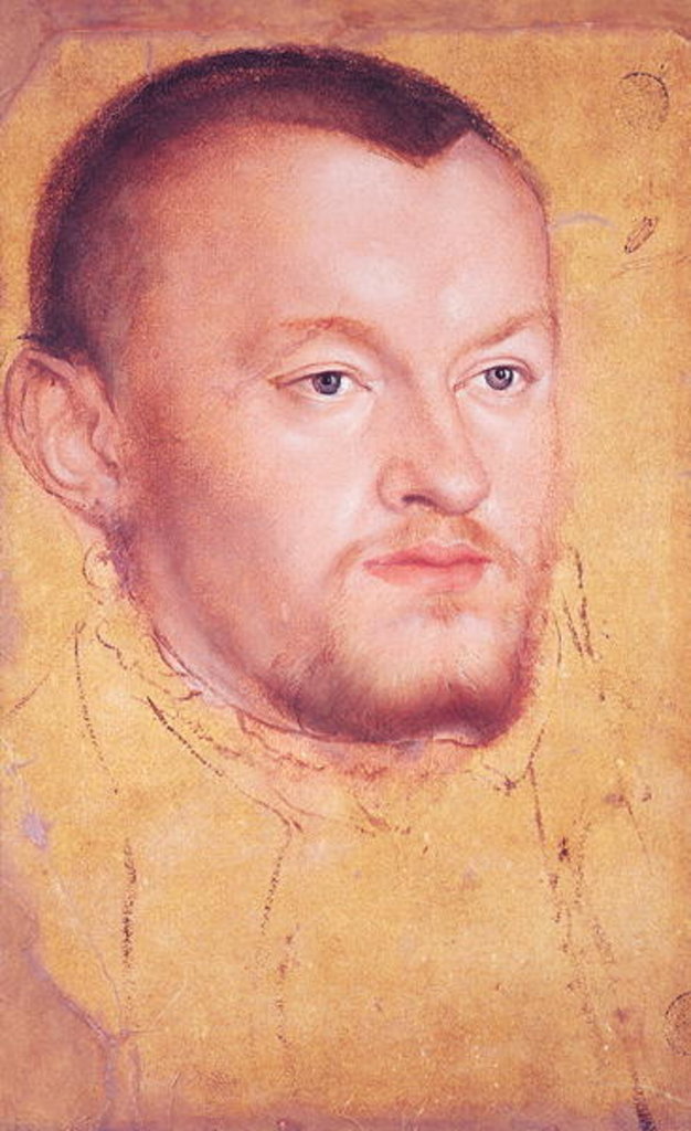 Detail of Portrait of Augustus I Elector of Saxony by Lucas the Younger Cranach