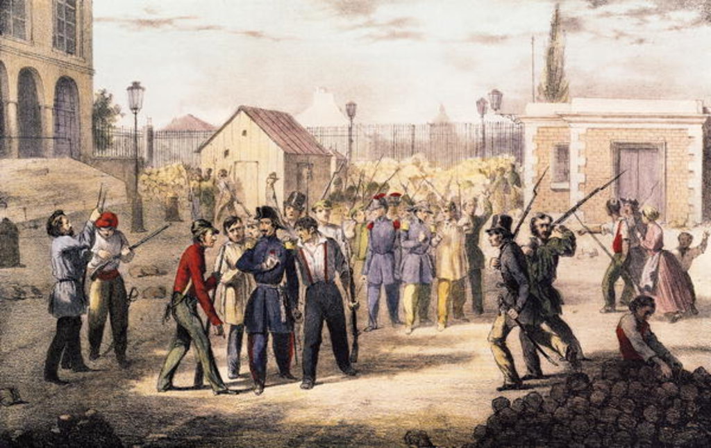 Detail of Attack on the Barriere Fontainebleau, 25th June 1848 by French School