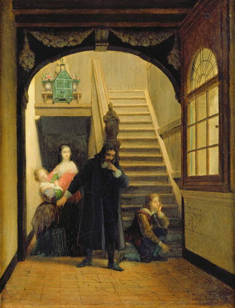 Detail of Scene from the Youth of Blaise Pascal 1860-70 by Louis Hector Leroux