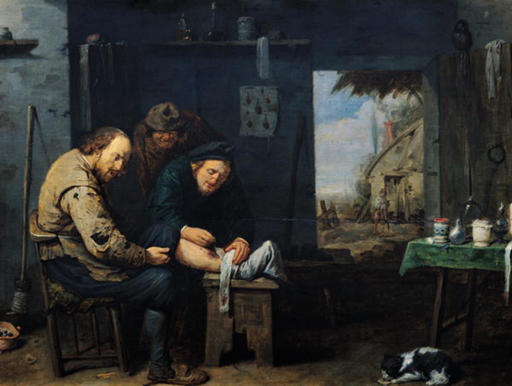 Detail of The Surgeon, 1638 by David III Ryckaert