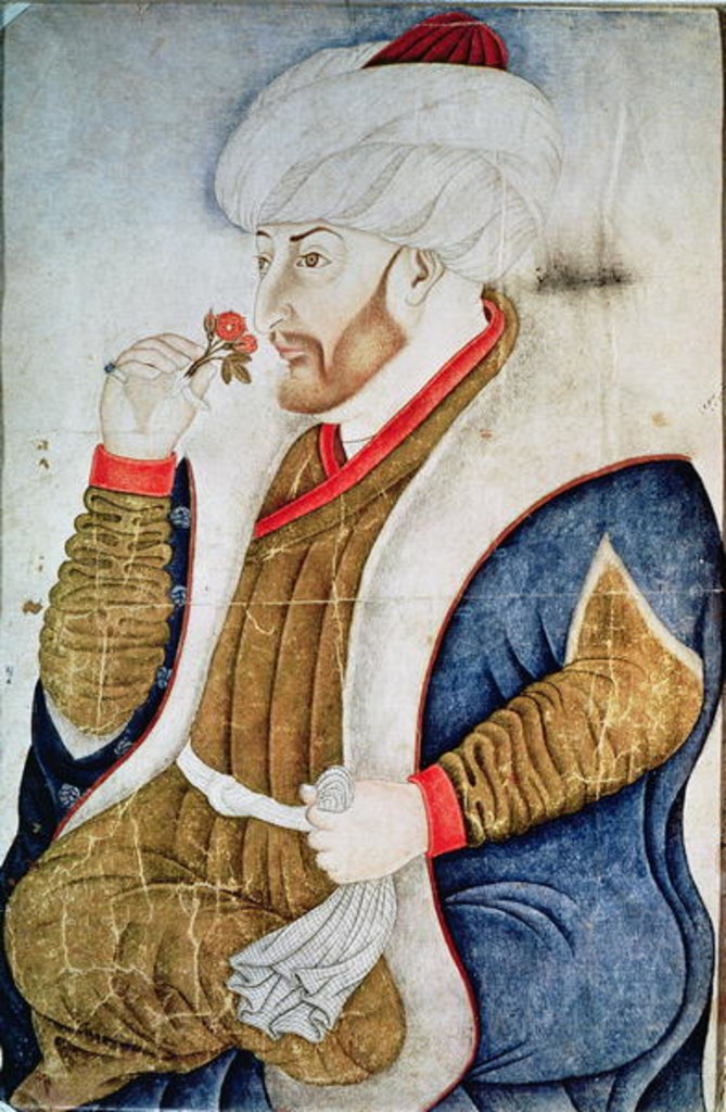 Detail of Portrait of Sultan Mehmet II, 15th century by School Turkish