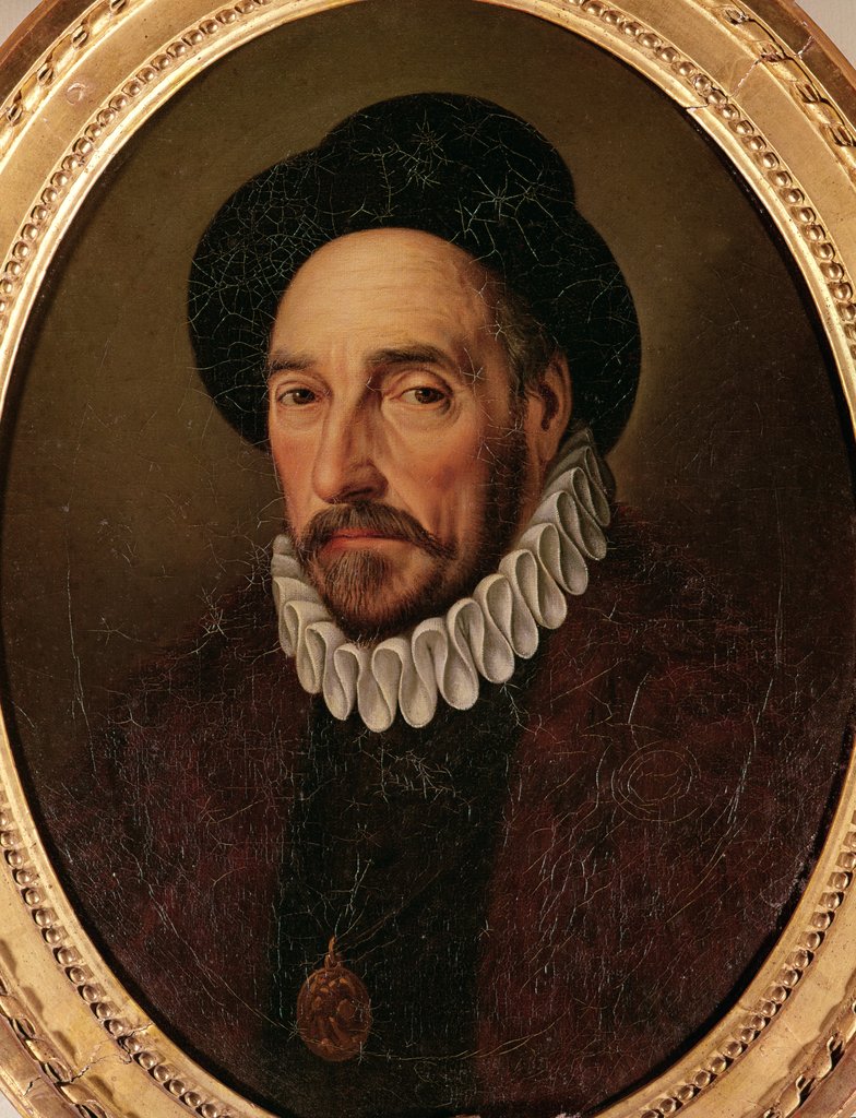 Detail of Portrait of Michel de Montaigne by French School