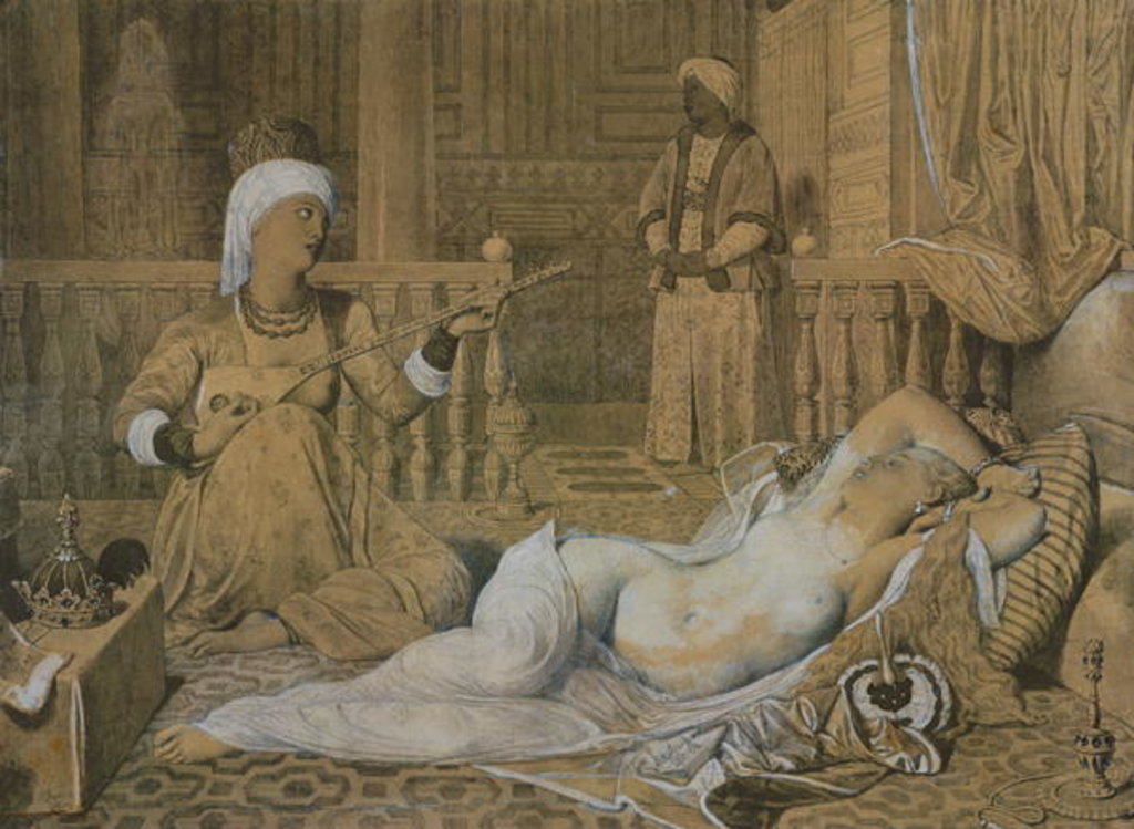 Detail of Odalisque with a Slave, 1858 by Jean Auguste Dominique Ingres