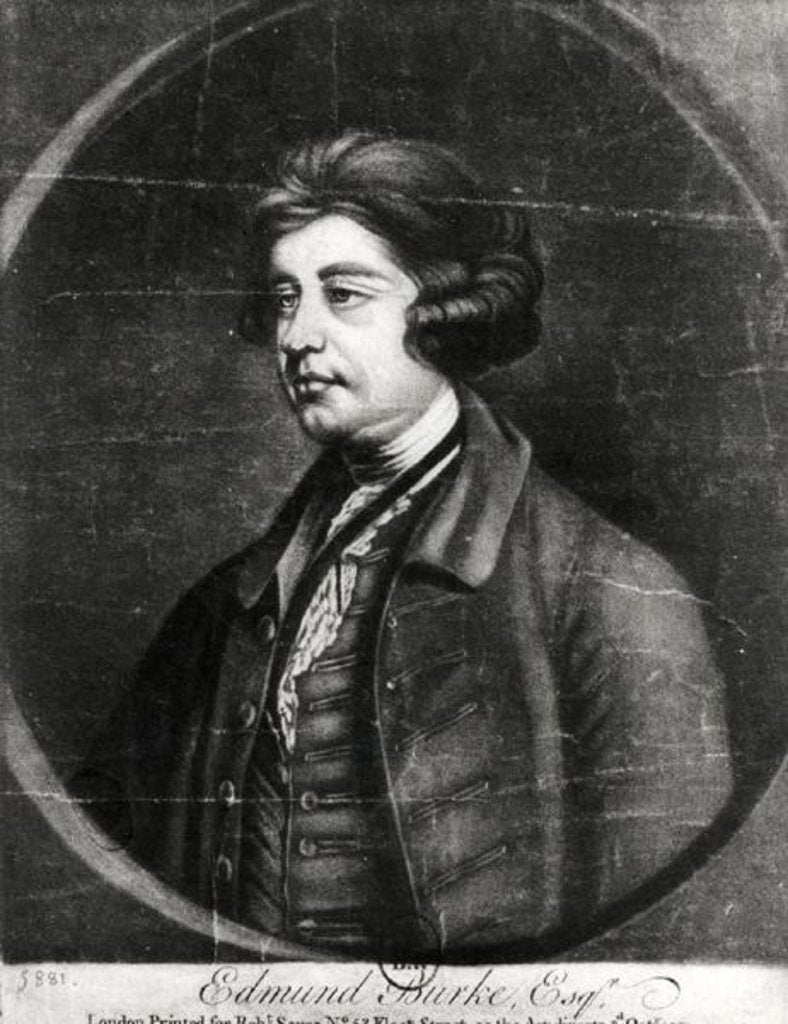 Detail of Portrait of Edmund Burke by English School