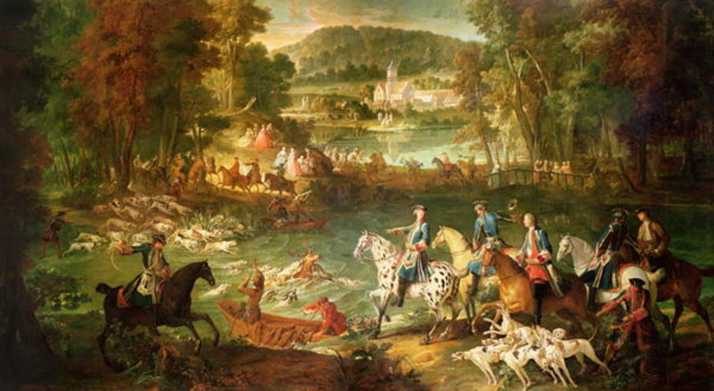 Detail of Hunting at the Saint-Jean Pond in the Forest of Compiegne, before 1734 by Jean-Baptiste Oudry