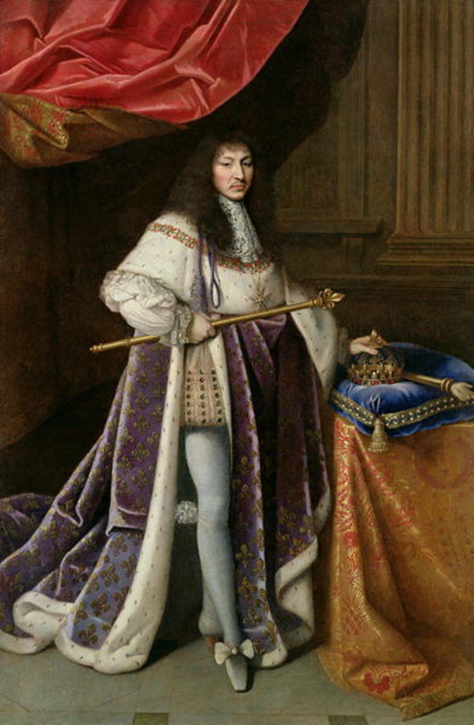Detail of Portrait of Louis XIV by French School
