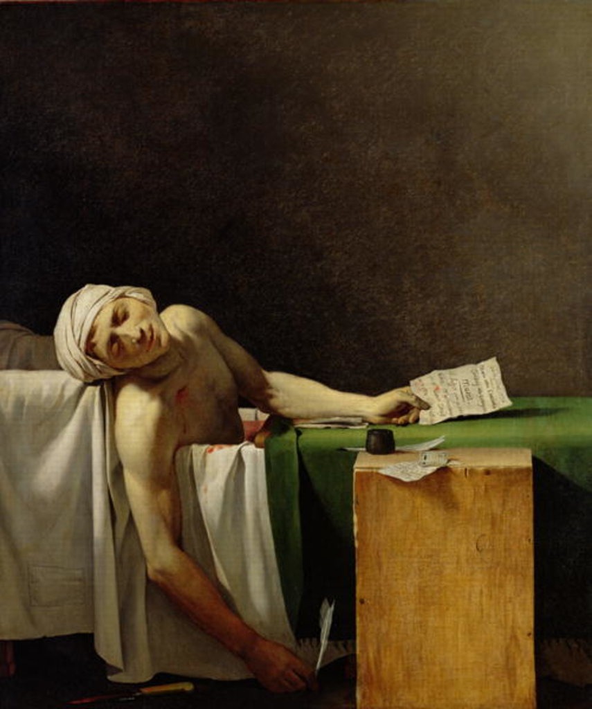 Detail of The Death of Marat, 1793 by Jerome Martin Langlois