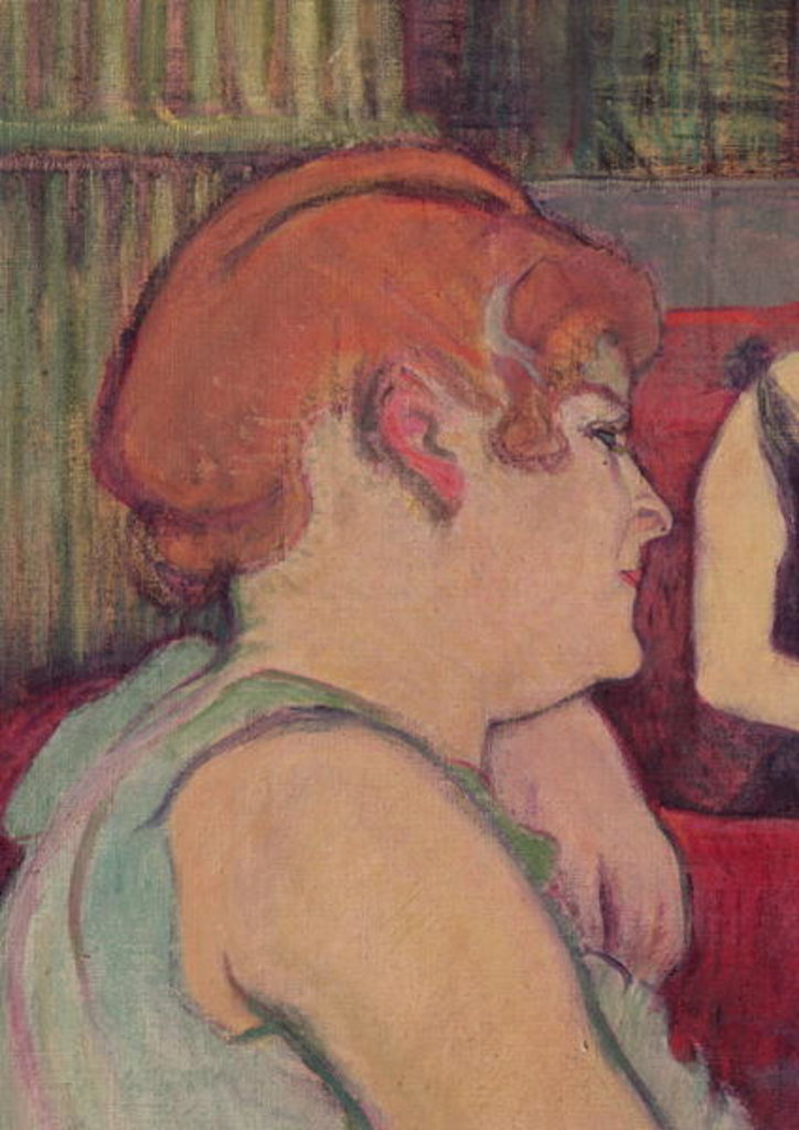Detail of In the Salon at the Rue des Moulins by Henri de Toulouse-Lautrec