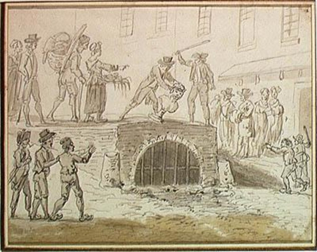 Detail of Bust of Marat thrown in a sewer, 5th February 1795 by French School