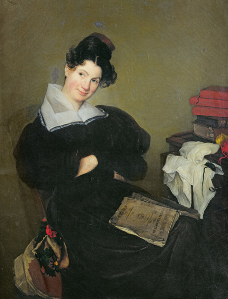 Detail of Portrait of Madame Bail, c.1830 by Edme Jean Pigal