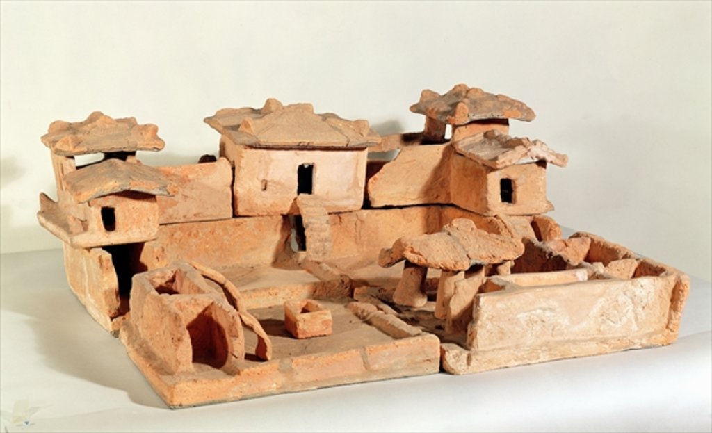 Detail of Funerary model of a farm, from Thanh Hoa, Vietnam by School Chinese