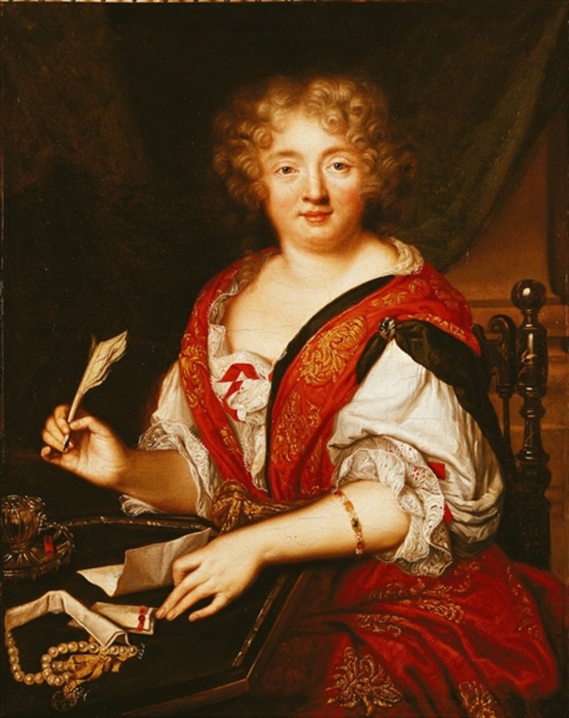 Detail of Portrait of Madame de Sevigne Writing by French School