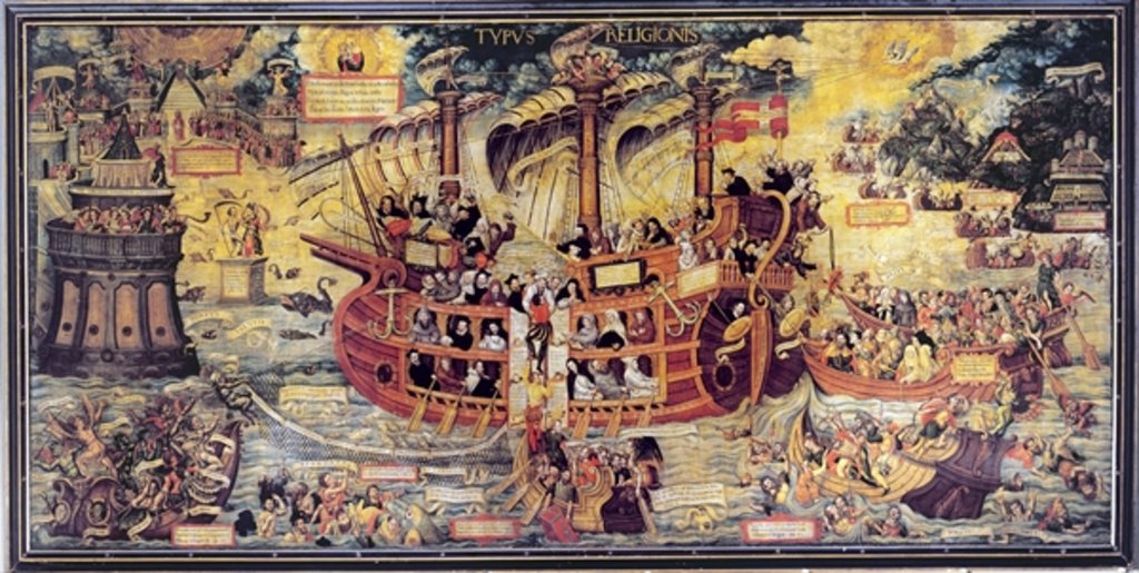 Detail of Typus Religionis, Allegory of the Society of Jesus by French School