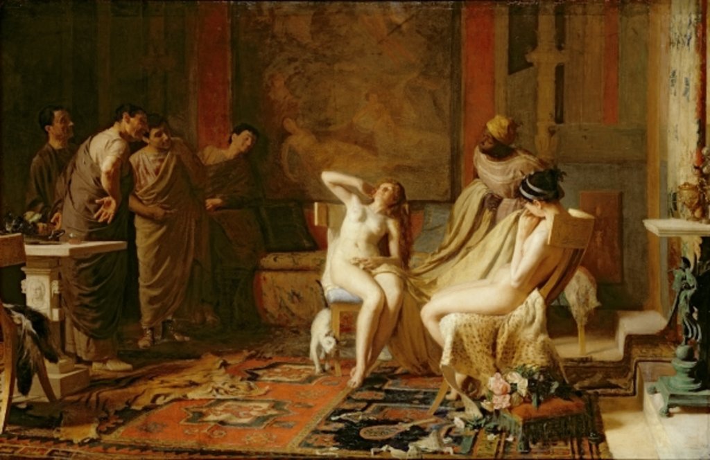 Detail of Female Slaves Presented to Octavian, 1883 by Remy Cogghe