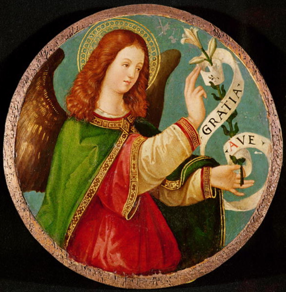 Detail of The Angel of the Annunciation by Italian School