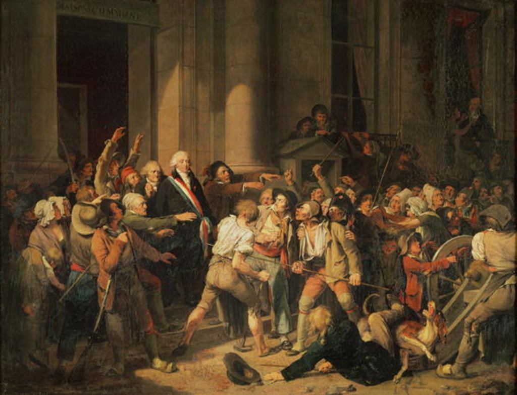 Detail of Act of Courage of Monsieur Defontenay, Mayor of Rouen, 29th August 1792 by Louis Leopold Boilly