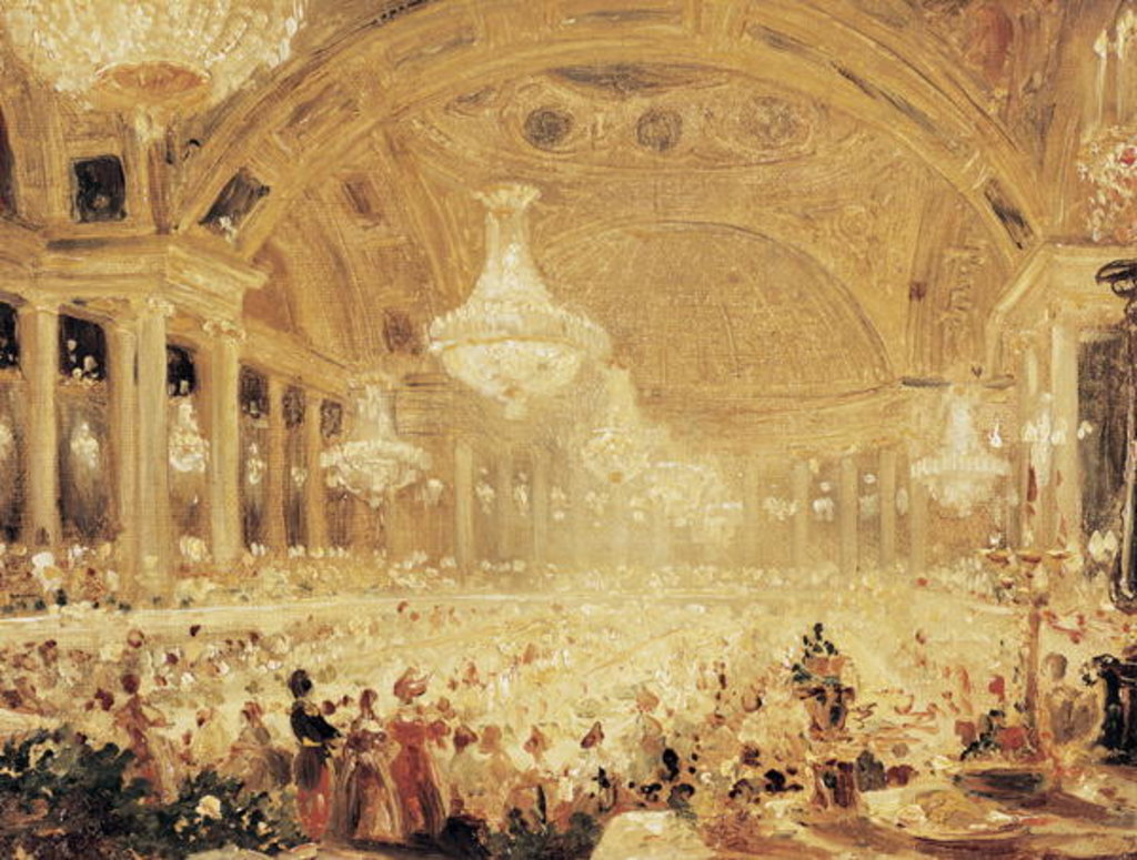 Detail of Dinner at the Tuileries by Eugene Emmanuel Viollet-le-Duc