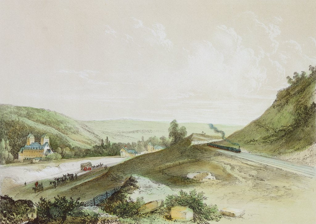Detail of View of the Paris-Orleans Railway near Etrechy by Jean-Jacques Champin