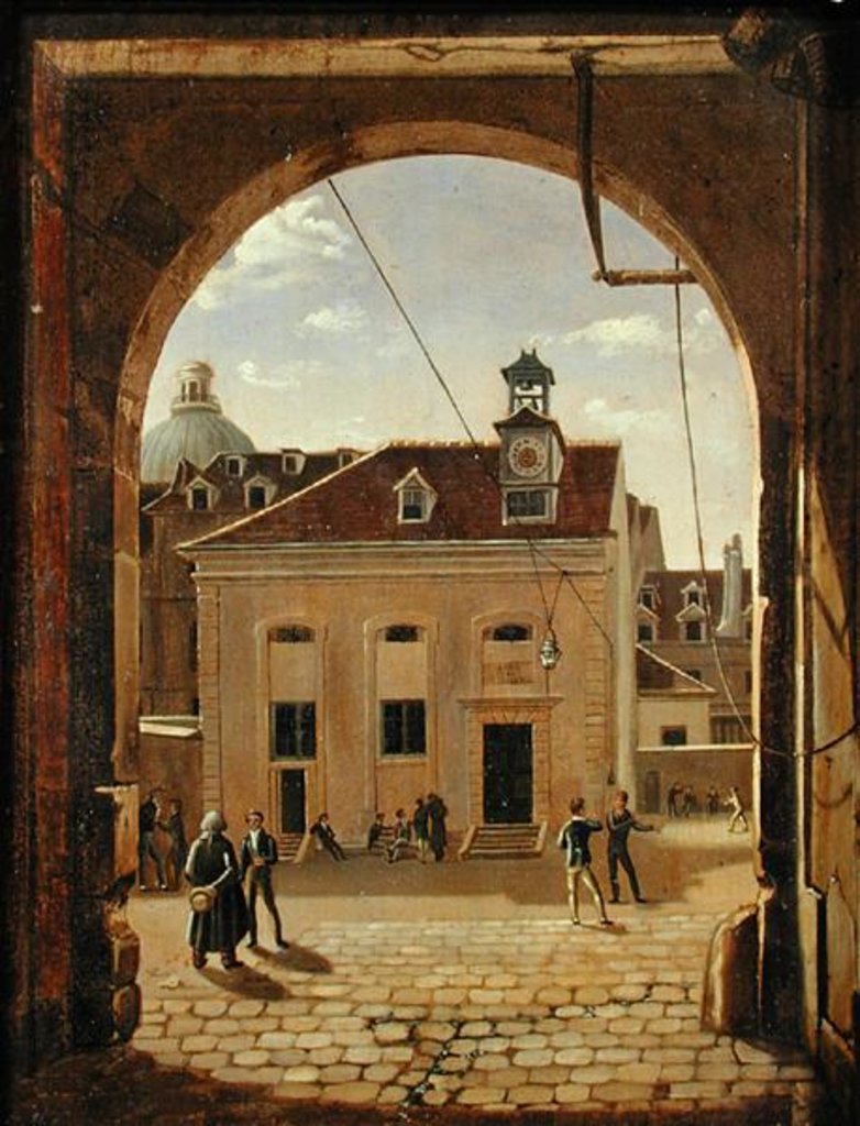 Detail of Institution Sainte-Barbe, Rue de Reims, in 1824 by Etienne Bouhot