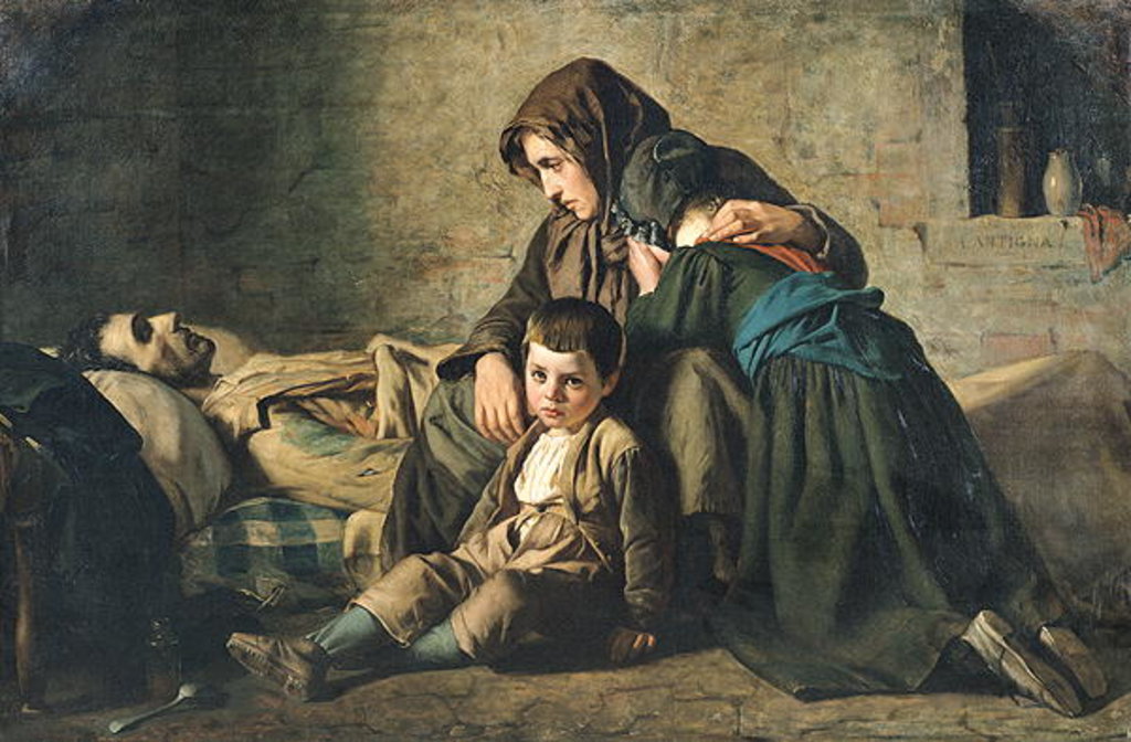 Detail of The Death of the Pauper by Alexandre Antigna