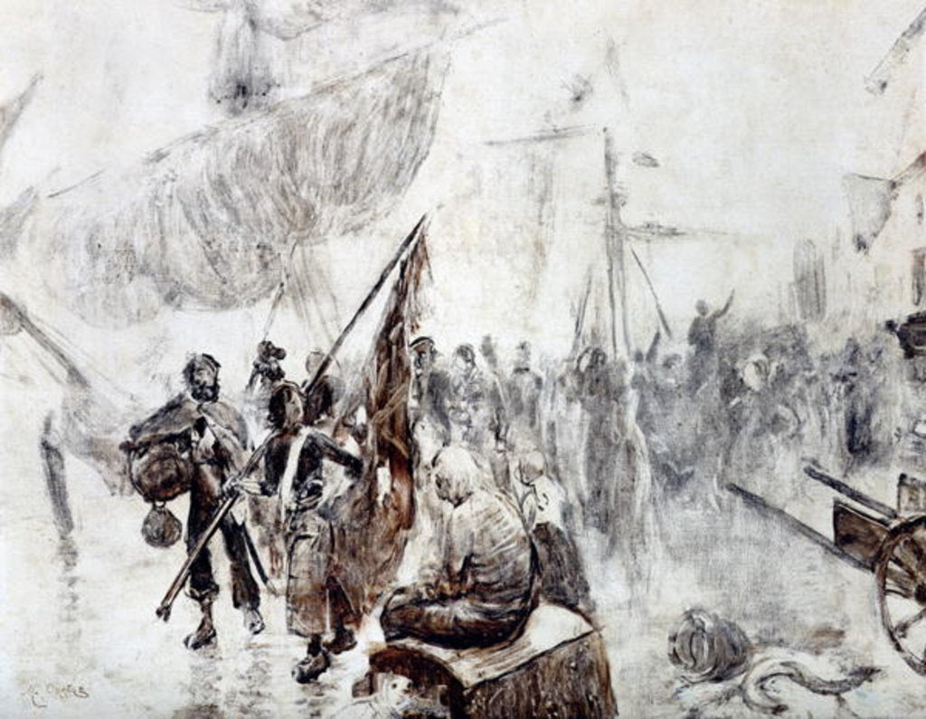 Detail of The Return of the Corsairs by Maurice Henri Orange