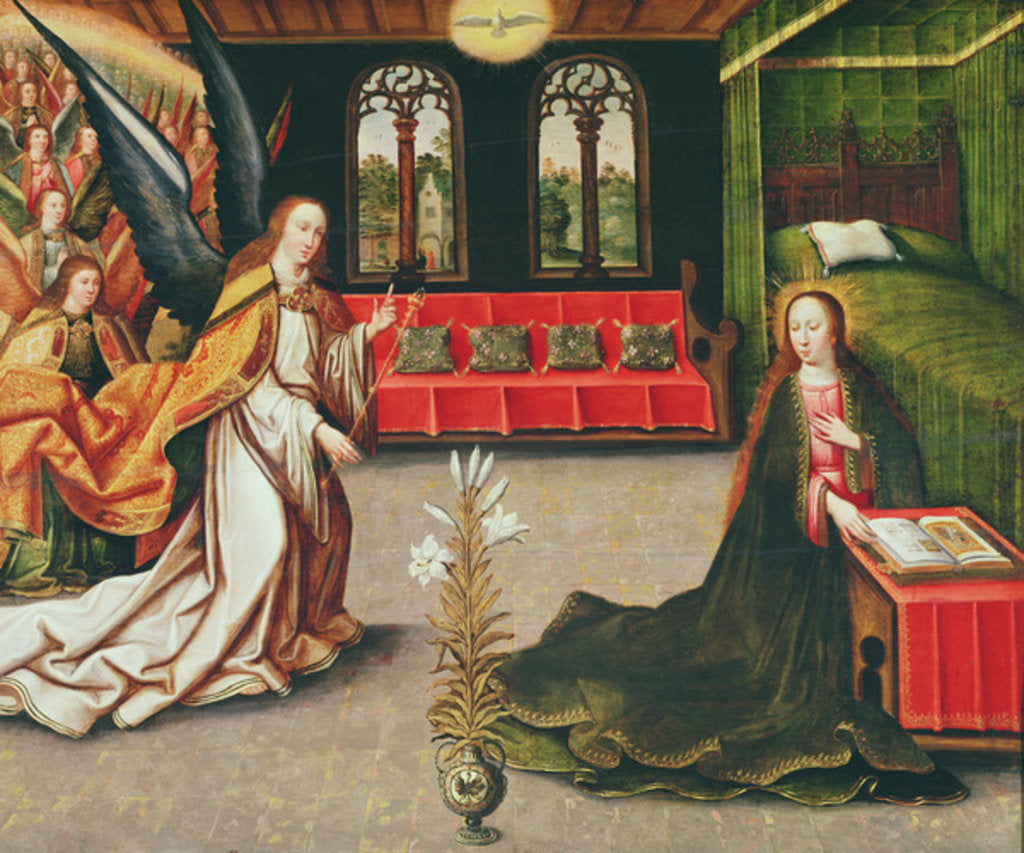 Detail of Annunciation by Flemish School