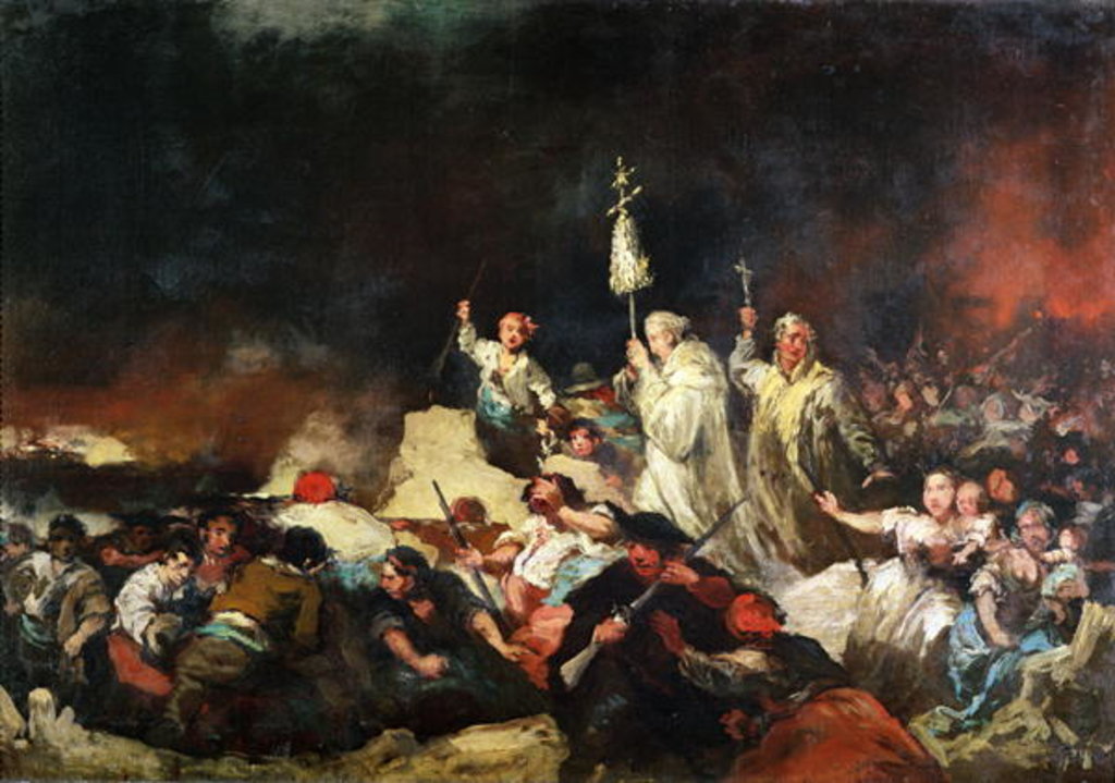 Detail of The Siege of Saragossa by Eugenio Lucas y Padilla