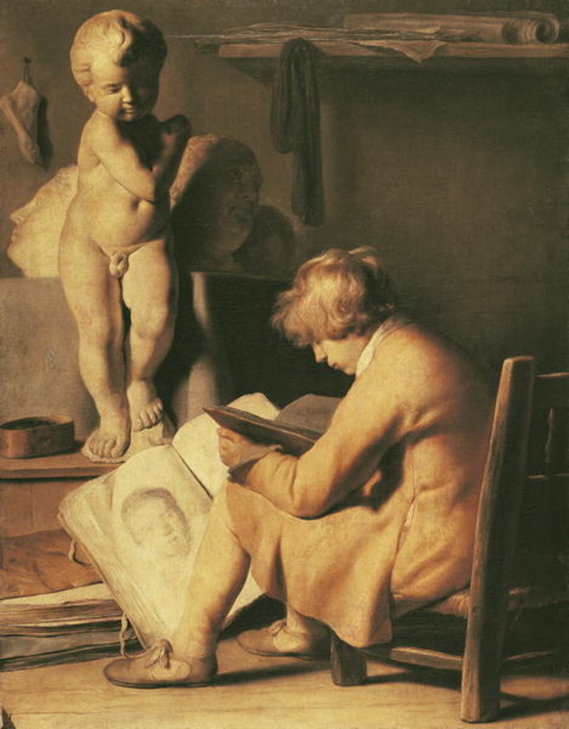 Detail of The Young Artist, 17th century by Jan the Elder Lievens