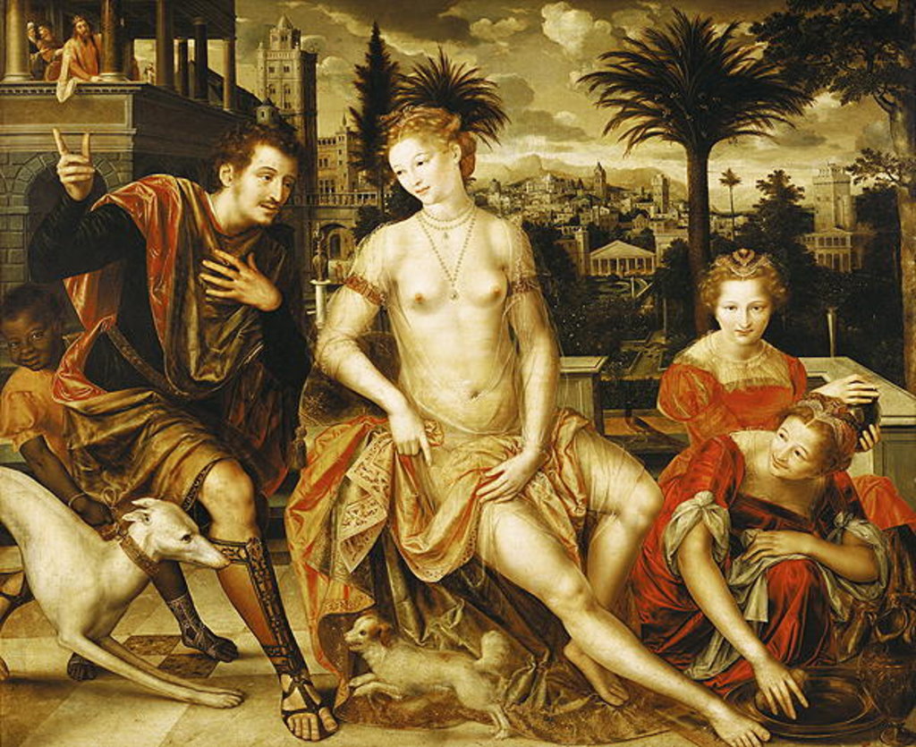 Detail of David and Bathsheba, 1562 by Jan Massys or Metsys