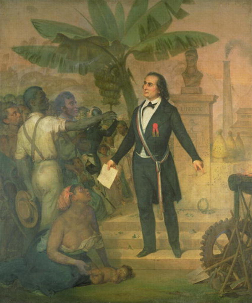 Detail of Joseph Napoleon Sebastien Sarda Garriga with the Emancipation Decree on La Reunion, 10th December 1848 by Alphonse Garreau