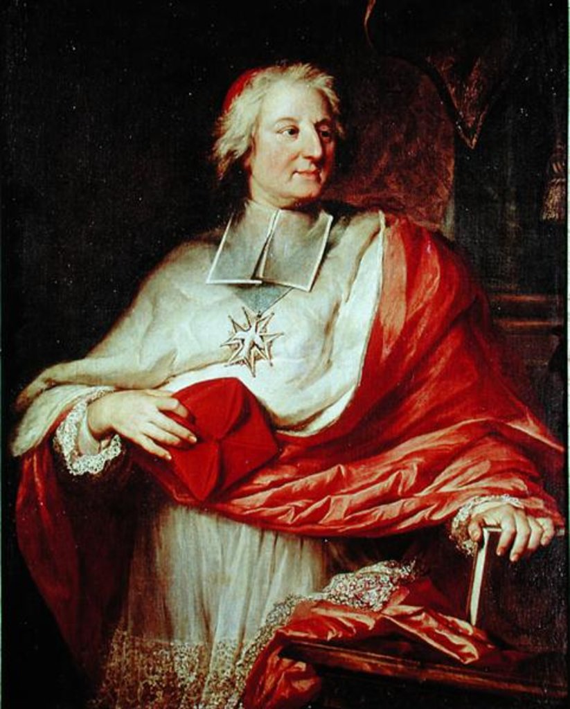 Detail of Portrait of Cardinal Melchior de Polignac by Hyacinthe Francois Rigaud