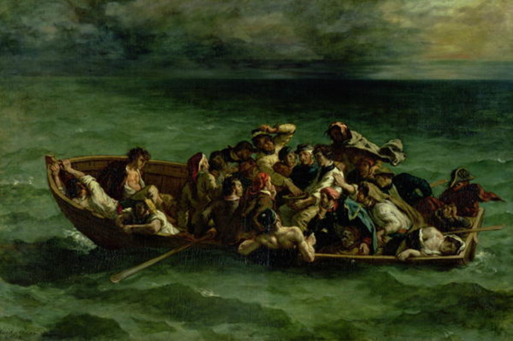 Detail of The Shipwreck of Don Juan, 1840 by Ferdinand Victor Eugene Delacroix