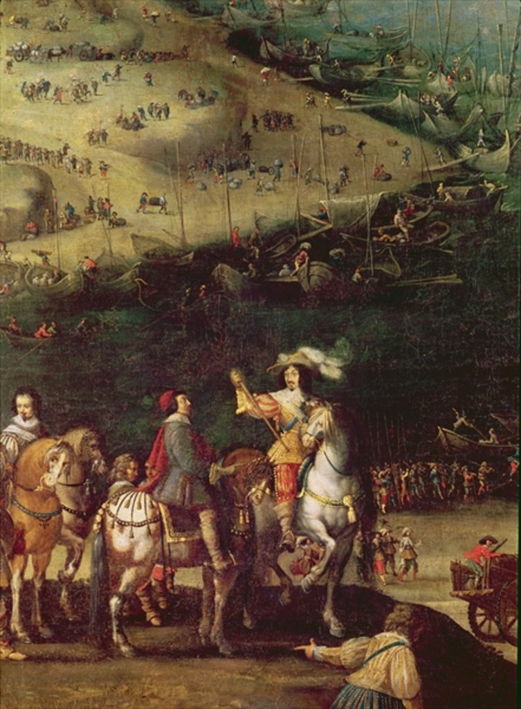 Detail of The Lifting of the Siege of the Ile de Re, 8th November 1627 by French School
