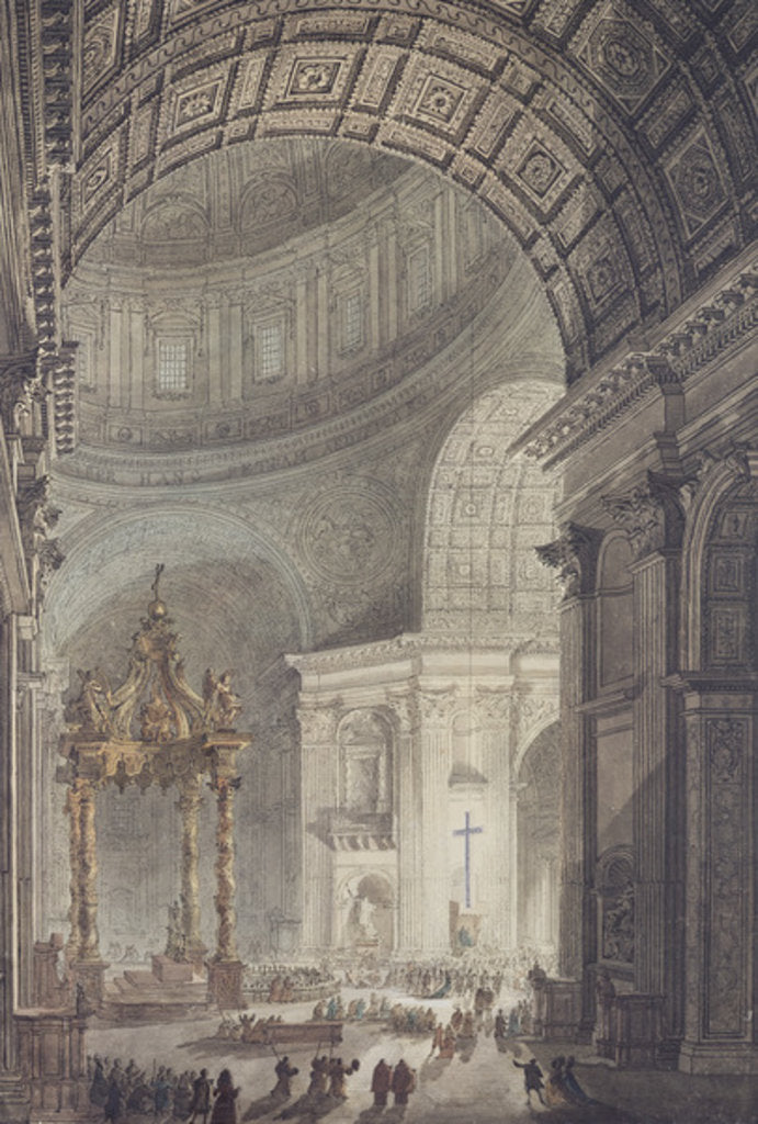 Detail of The Glowing Cross in St. Peter's, Rome, on Maundy Thursday by Charles Norry