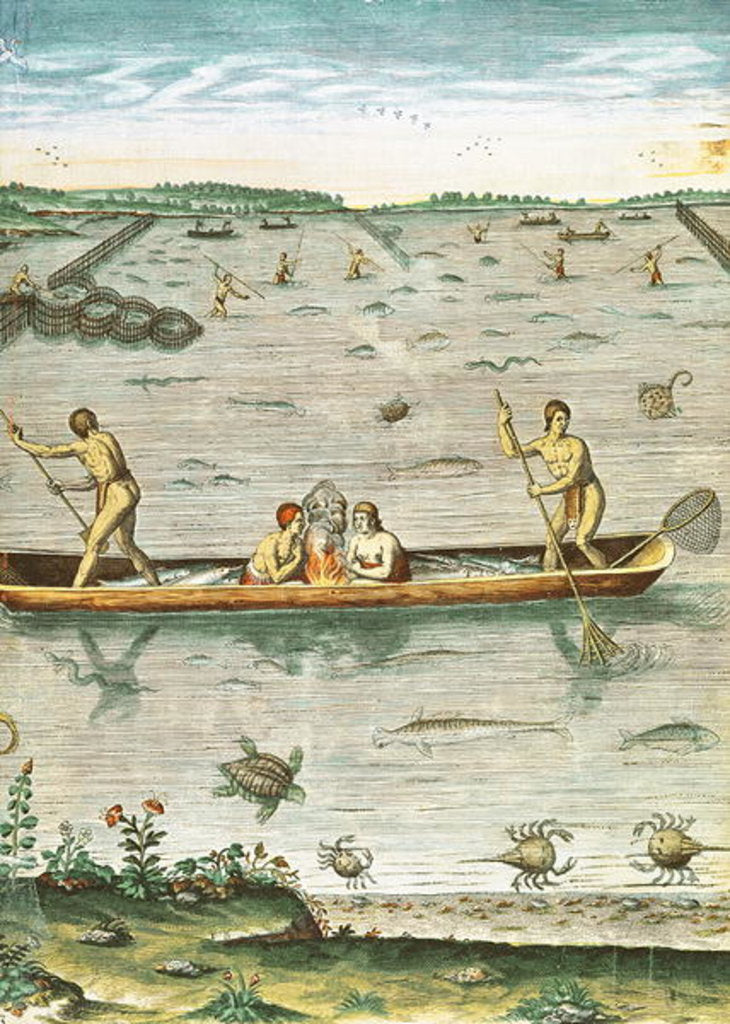 Detail of How the Indians Catch their Fish by John (after) White