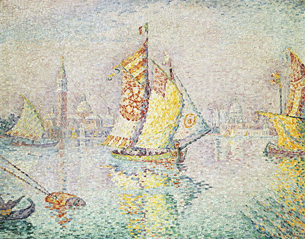 Detail of The Yellow Sail, Venice, 1904 by Paul Signac