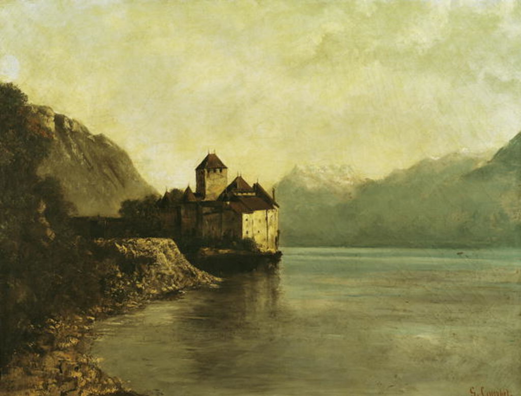 Detail of Chateau de Chillon, 1874 by Gustave Courbet