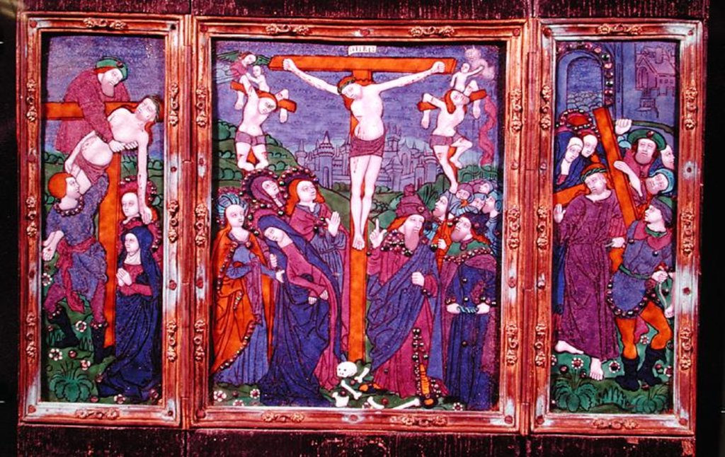 Detail of Triptych depicting the Crucifixion, Limousin by Nardon Penicaud