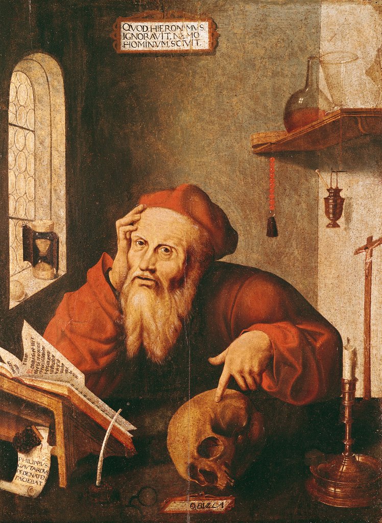Detail of St. Jerome, after a painting by Quentin Massys or Metsys by Gautard de Pezenas