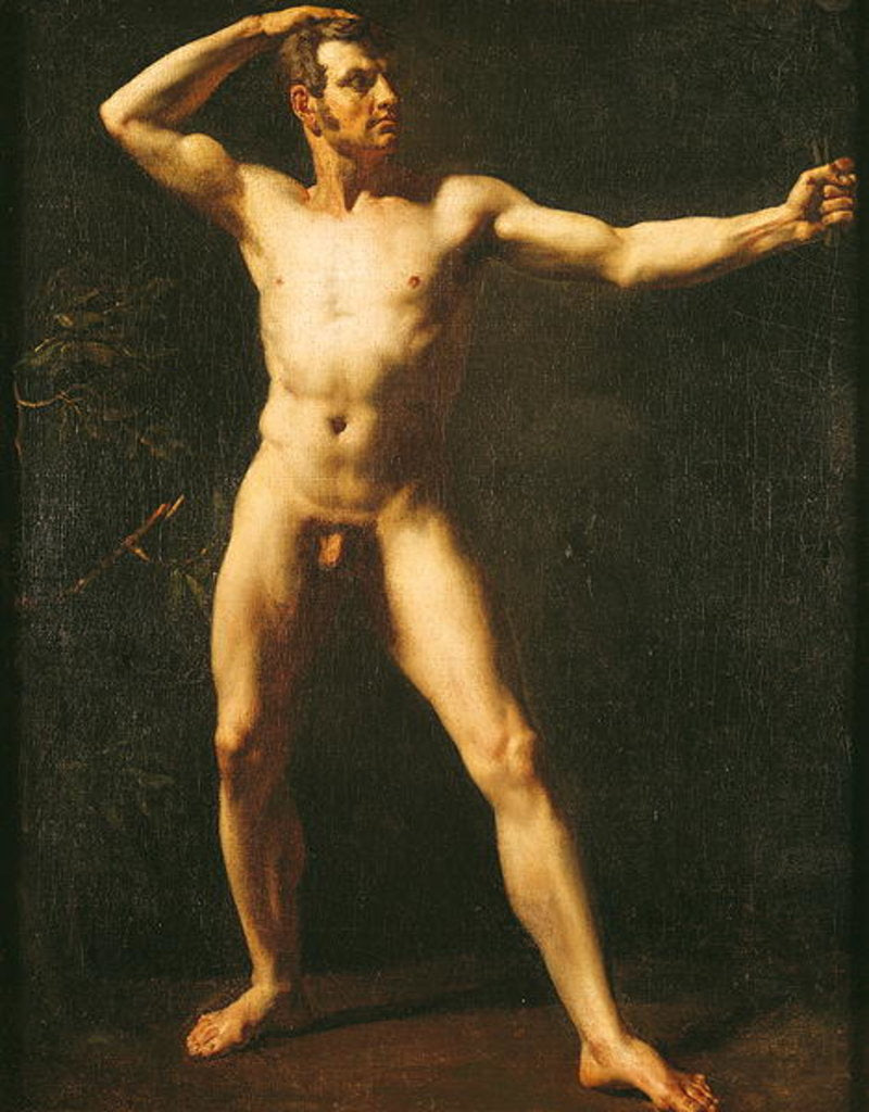Detail of Study of a Man by Theodore Gericault