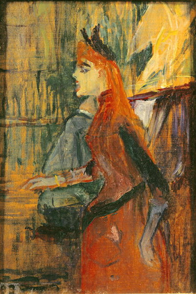 Detail of The Singing Lesson, 1882 by Henri de Toulouse-Lautrec