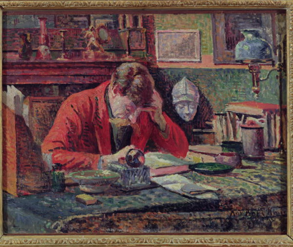 Detail of Emile Verhaeren in his Study, c.1897 by Maximilien Luce