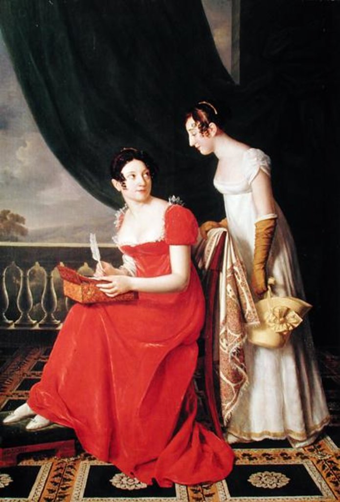 Detail of Madame Riesener and her Sister, Madame Longroy, 1802 by Henri Francois Riesener