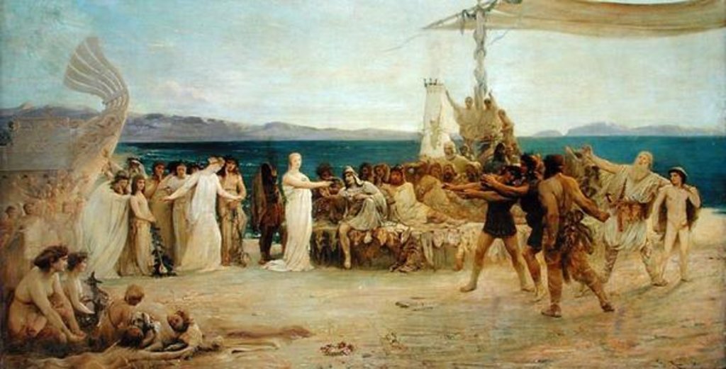 Detail of Gyptis and Protis, 1874 by Joanny Rave