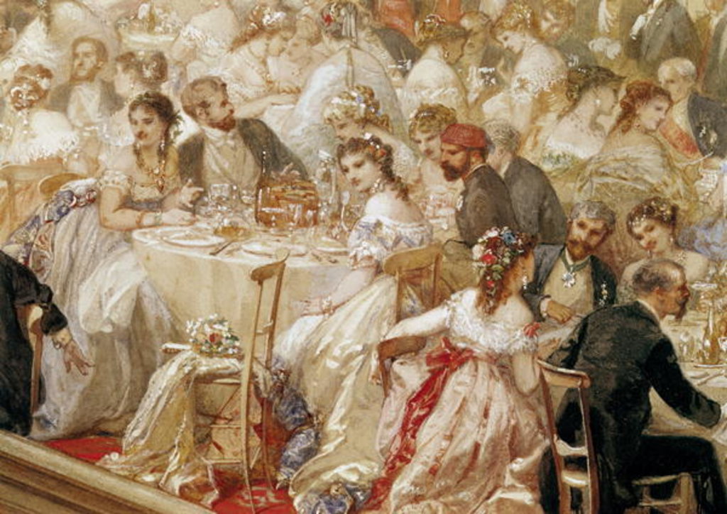 Detail of Dinner at the Tuileries, 1867 by Henri Baron