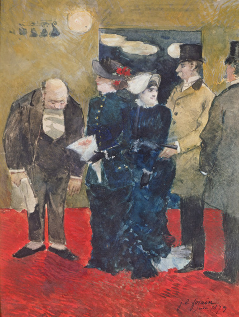 Detail of Entering the Restaurant, 1879 by Jean Louis Forain