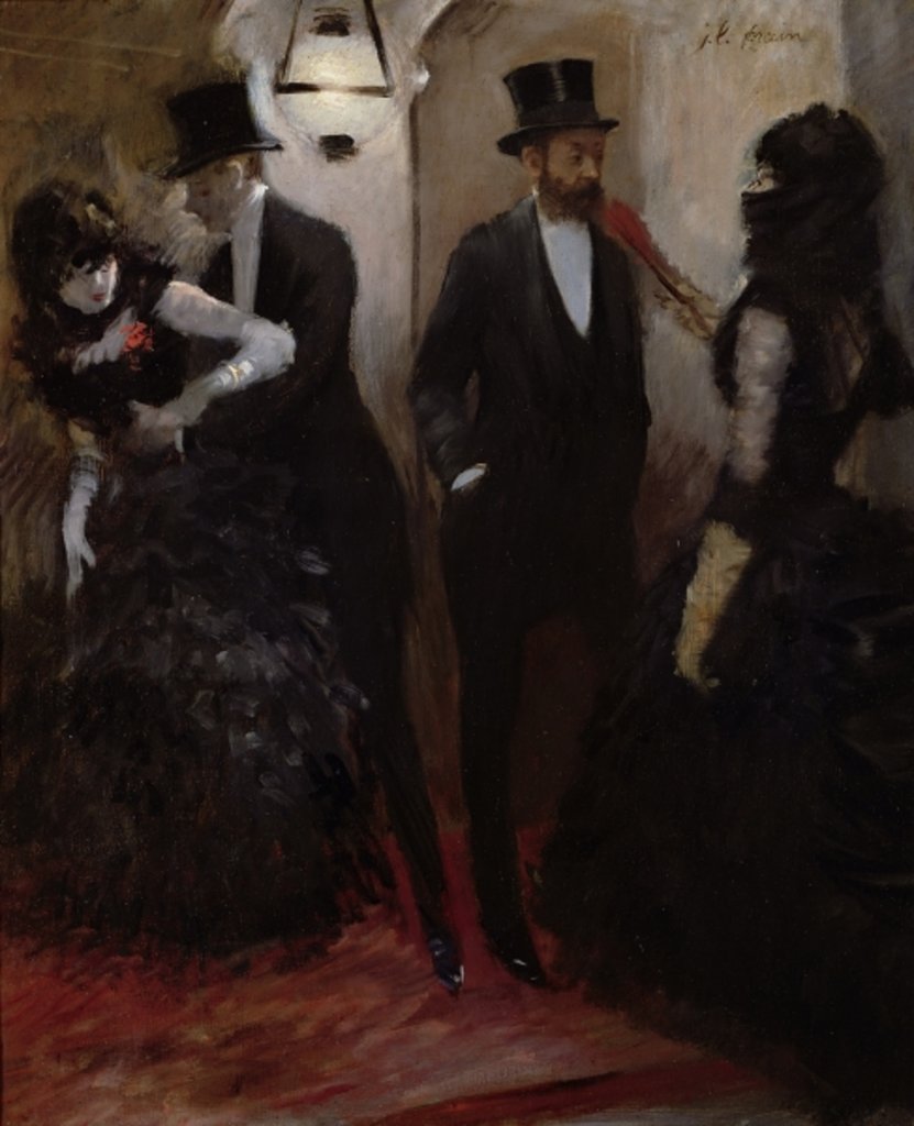 Detail of The Corridors at the Opera, 1885 by Jean Louis Forain