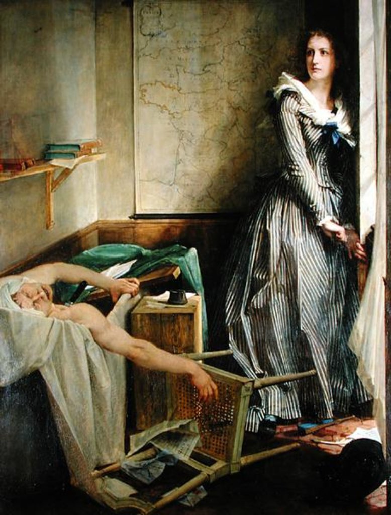 Detail of Portrait of Charlotte Corday, 1858 by Paul Baudry