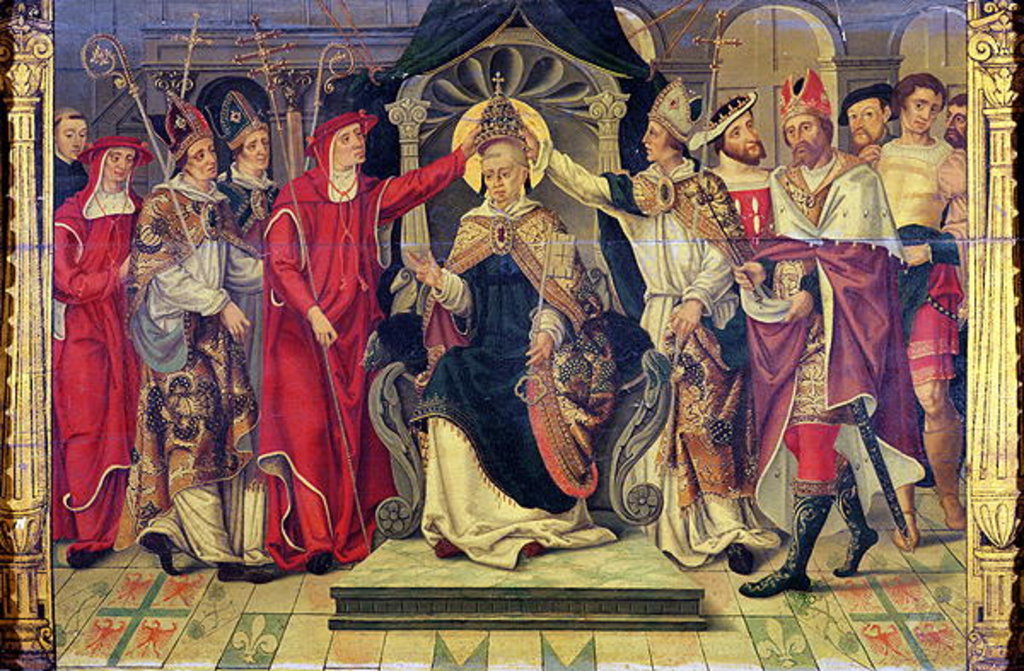 Detail of Coronation of Pope Celestine V in August 1294 by French School